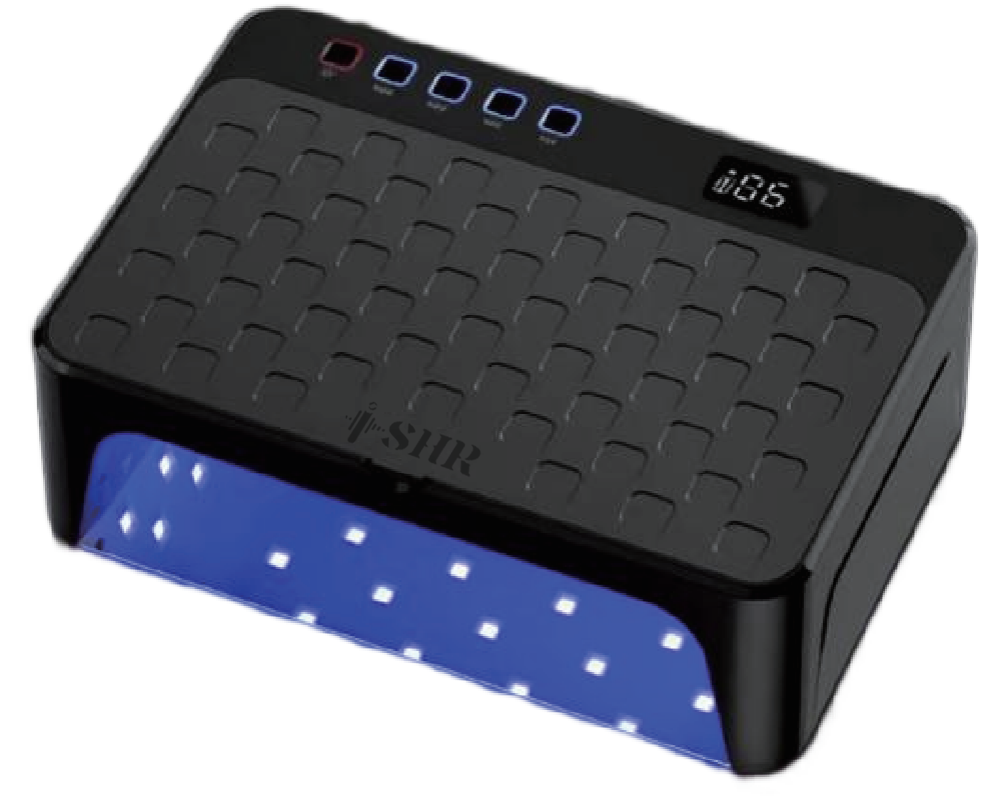 I-SHR N9 Duo black nail lamp with illuminated curing chamber